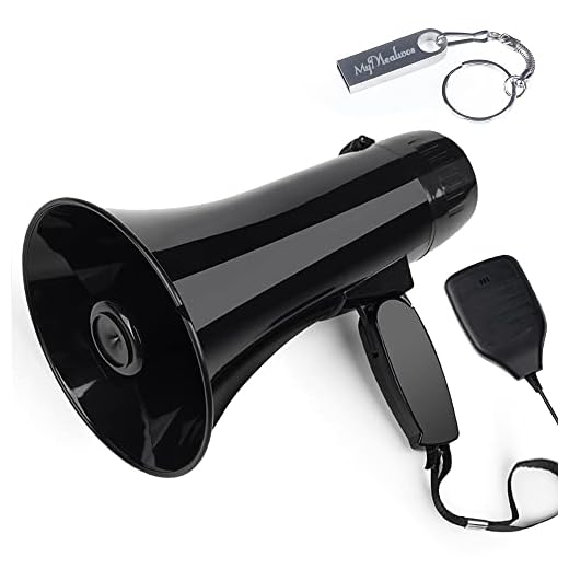 Alto-falante Megafone portátil de potência de 35 watts PA Bullhorn com microfone portátil destacável, sirene integrada, pen drive USB e gravação 240S