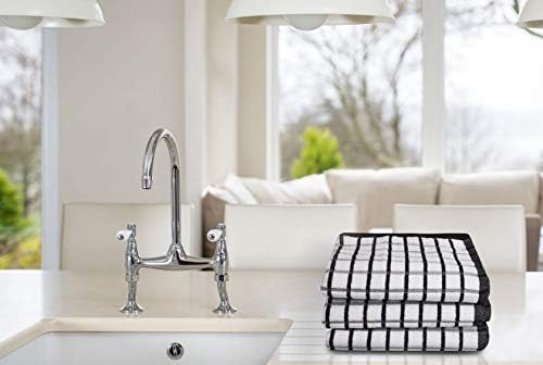 Miniatura 3 de Urban Villa Juego de 6 toallas de cocina de rizo 100% algodón, ultra suaves, de 20 x 30 pulgadas, altamente absorbentes, de gran tamaño, con lazo