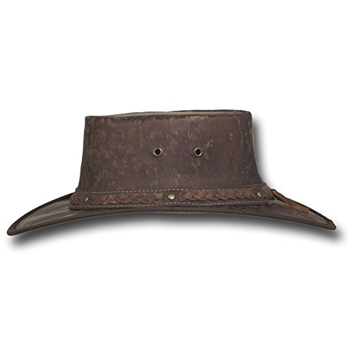 Barmah Hats Crackle Kangaroo Leather Hat 1018Cr / 1018Hc - Hickory Crackle - Xxlarge #TOP1