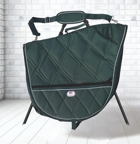 Majestic Ally- Bolsa de transporte de sela inglesa refletiva de nylon 1000D (verde caçador)