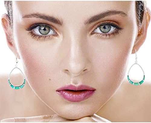 925 Sterling Silver Earrings Genuine Gemstones & Gemstones Pear-Shape Drop Dangles - Image 3