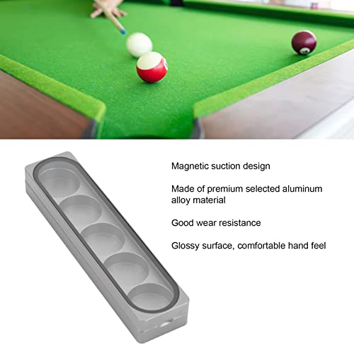 Recipiente de ponta de taco, acessório de bilhar de superfície brilhante leve sucção magnética para