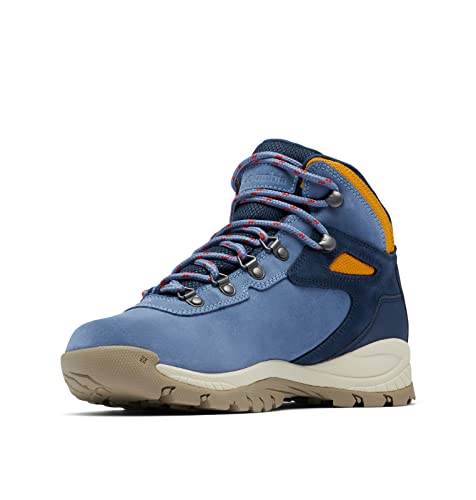 Columbia womens Newton Ridge Plus Waterproof Amped Boot Hiking Shoe, Blue Dusk/Admiral, 5.5 Wide US
