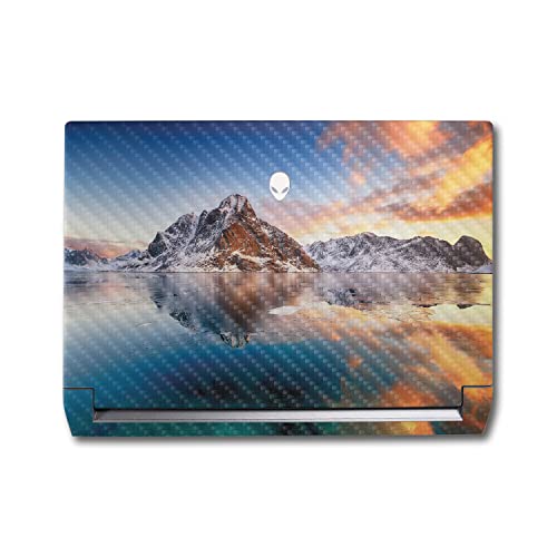 Image of MightySkins Carbon Fiber Skin Compatible with Alienware M17 R5 (2022) Full Wrap Kit - ICY Lake | Protective, Durable Textured Carbon Fiber Finish | Easy to Apply & Change Styles | Made in The USA