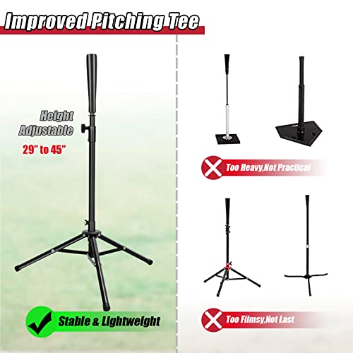 7'X 7' Baseball Backstop Softball Practice Net For Hitting And Pitching, Batting, Catching, With Batting Tee, Caddy, Strike Zone #TOP3