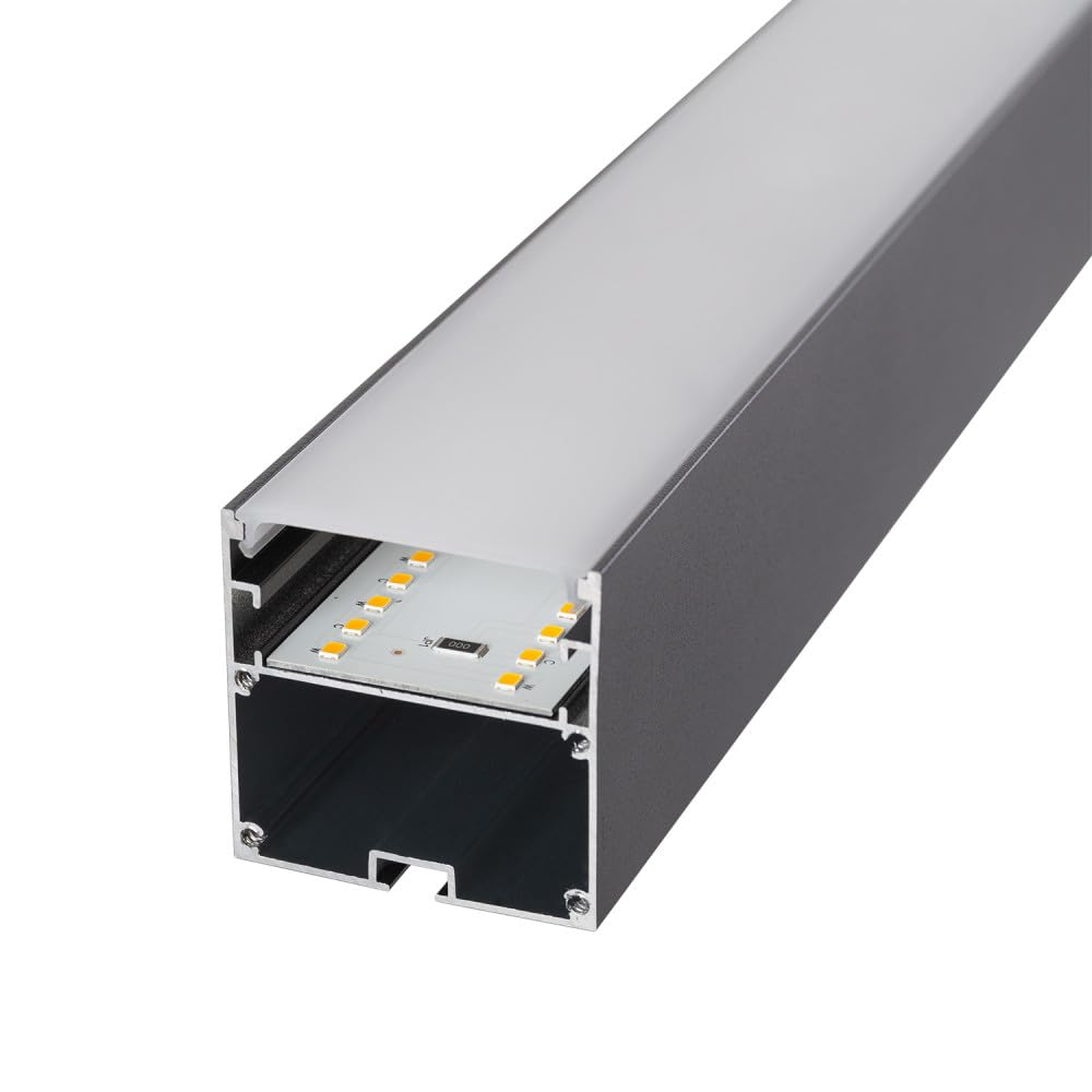 Luminaria Lineal LED Philips 2835 60Cm 20W 2700ºK IP40 Acabado Negro [1916-NSLNL600MM-P-WW] | Greenice