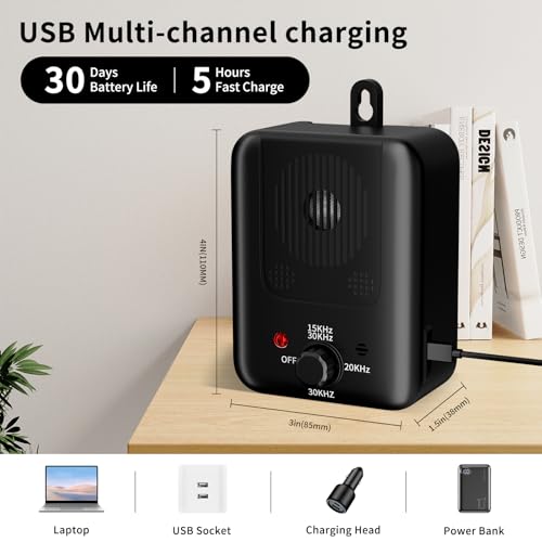 Anti Bell Gerät Hunde, 3 Modi Antibell Ultraschall Gerät, 33 Fuß Stopp Hundebell Gerät, IPX4 Wasserdichtes Anti-Bell-Mittel für Hunde das Training Großer Kleiner Hunde im Freien Innenbereich Antibell