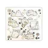 Rompecabezas para niños con animales dinosaurios, ideal como regalo para niños, 1, 2, 3 años, cumpleaños, Navidad, juegos educativos Montessori unisex, 100 % fabricado en Italia (Macchine)