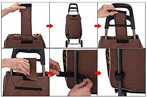 SENWEI Multifunktions-Einkaufstrolley, Küchenaufbewahrung, Mehrzweckwagen, zusammenklappbar, verschleißfest, Stahlrahmen… – Bild 7