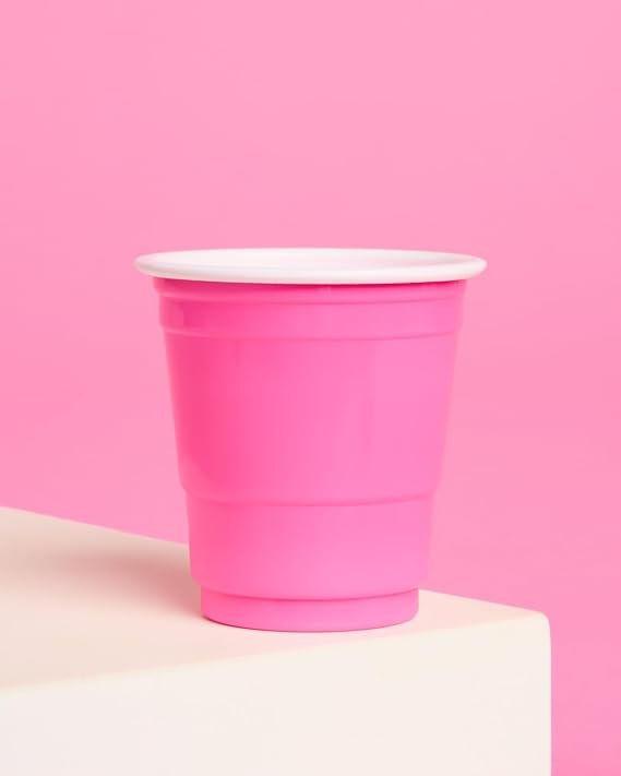 xo, Fetti Party Decorations Pink Plastic Shot Glasses - 50 Matte Disposable 2 oz Cups | Bachelorette Party, Birthday Party, Party Favors, Baby Shower Supplies