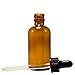 Amber Glass Dropper Bottle 2 oz – Refillable UV-Resistant Glass Bottle with Leak-Proof Dropper for Essential Oils, Serums, Tinctures, DIY Skincare – Single Pack - GreenHealdh