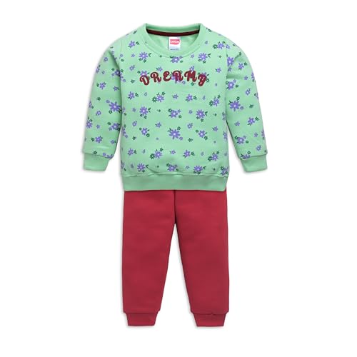 Image of LuvLap Baby Girls Full Sleeve Sweatshirt & Pyjama Set
