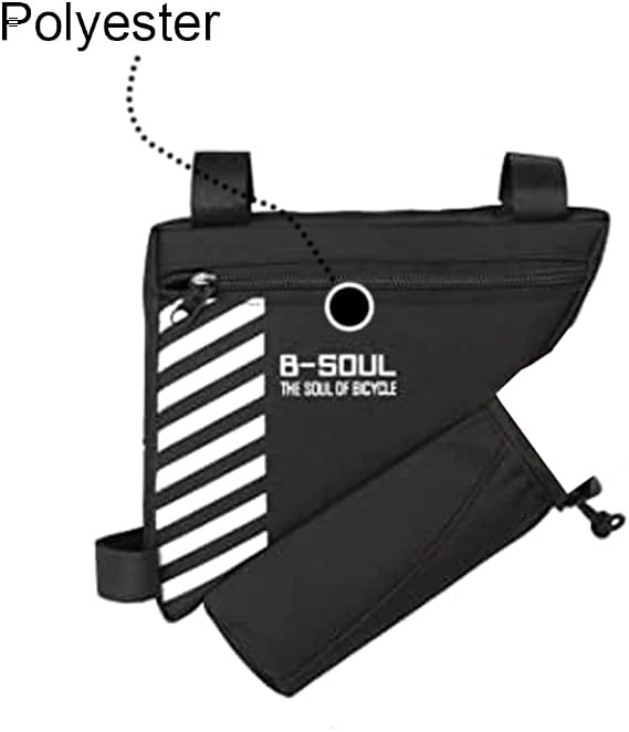Bike Triangle Frame Bag with Water Bottle Holder, Waterproof Top Tube Bag for Bicycles, Bike Frame Storage Bag for Phone, Wallet, Keys, Tools, Use for Road Bike MTB Bike Accessories