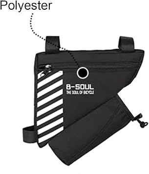Bike Triangle Frame Bag with Water Bottle Holder, Waterproof Top Tube Bag for Bicycles, Bike Frame Storage Bag for Phone, Wallet, Keys, Tools, Use for Road Bike MTB Bike Accessories