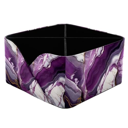 Organiseur papeterie marbre violet aux finitions soignées - 2