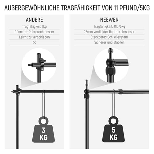 NEEWER Kamera Halterung, Overhead Tischstativ Mount mit Handyhalter/2 Kugelköpfen/Armen/Super Clamp/Reinigungstuch für Mic Webcam, Klemmstativ für mehrere Geräte, einstellbare Höhe Breite, Max 12kg