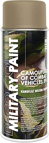 Deco Color Military Spray Paint Camouflage Army Paintball Airsoft ASG MilSim DIY; 11 Colours 400ml (RAL 1019 Desert Storm)