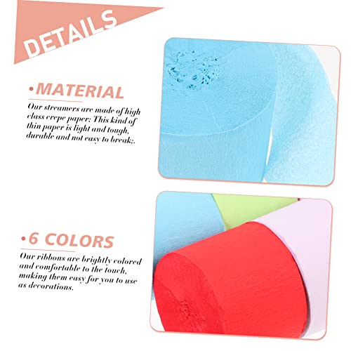 NAMOARLY 12 Rolos De Papel Crepom Colorido Acessório De Coleta De De Papel Conveniente De Papel Crep