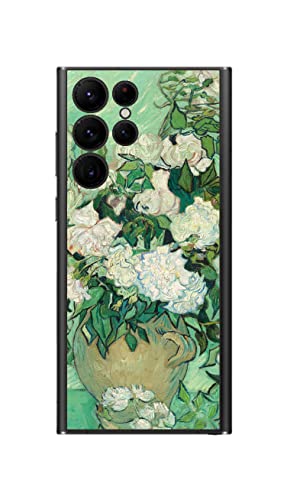 ClearView(�N���A�r���[) �T���X�� Galaxy S22 Ultra�p �w�� �ی� �t�B���� ���� �v�����g �S�b�z �o���i �t�B���Z���g �t�@�� �S�b�z Vincent Willem van Gogh �j