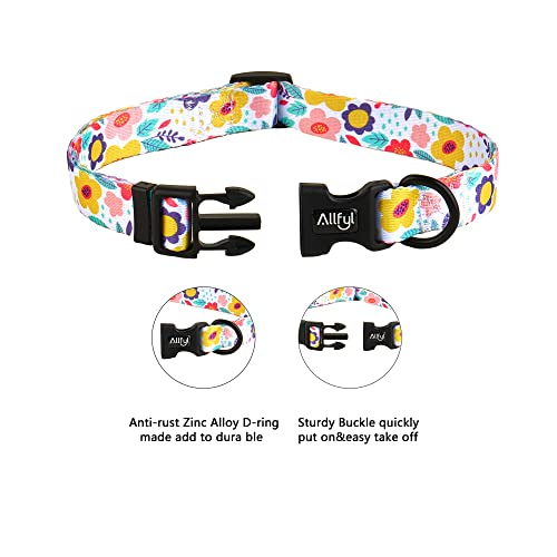 Dog Collar Adjustable Summer Flower Dog Collars With Safety Buckle Soft Comfortable Pet Collar For Small Medium Large Dogs #TOP2