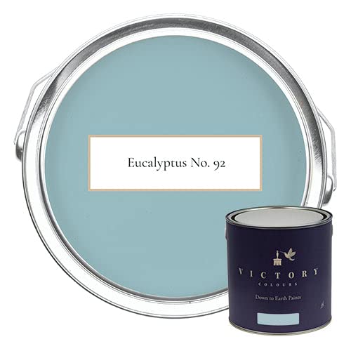 Victory Colours Eucalyptus | Blue/Turquoise Paint - 2.5 Litres - Kitchen/Bathroom Emulsion (Soft Sheen)