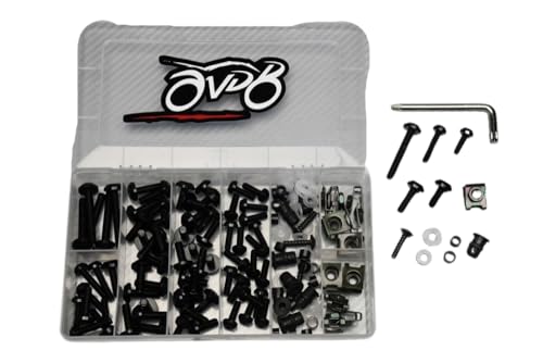 Kit visserie moto M6 M5 TORX anti-rouille pour fixation de carénage universelle noir