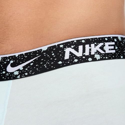 Nike Men's Dri-Fit Essential Cotton Stretch Boxer Brief, 3pk, Glacier Blue/Dusty Cactus/Viotech, M4