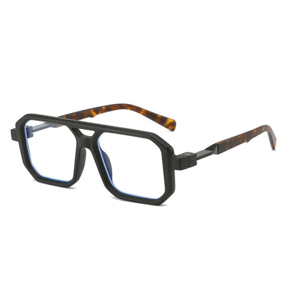 Lunettes de soleil carrées UV400 à double pont stylées et rétro - 8