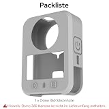 Debmale Osmo 360 Silikonowe Etui - Ochronne Etui na Obiektyw Aparatu Odporne na Zarysowania i Wstrząsy do DJI Osmo 360 Akcesoriów do Aparatu (Szare)