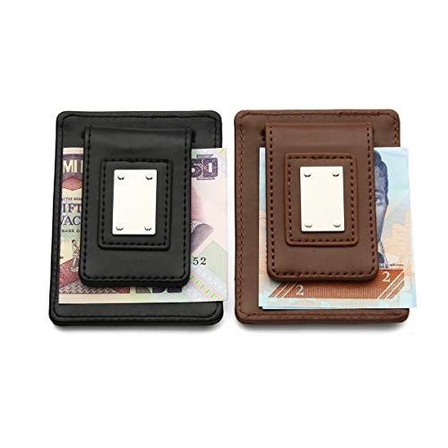 2-in-1 Personalized Leather Money Clip Wallet for Men - Fathers Day Gift, Magnetic ID Clip and Bank Card Slots4