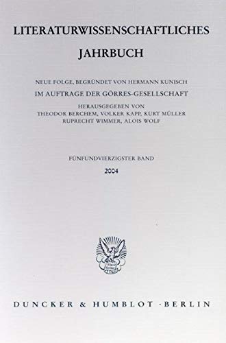 Literaturwissenschaftliches Jahrbuch: 45. Band (24)