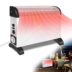 Yznahre Elektrische verwarming, ventilatorkachel, energiebesparend, stil, 2000 W, convectorverwarming, met 24 uurs timer, 3 standen, elektrische verwarmingstoestellen, geschikt voor woonkamer, slaapkamer, kantoor