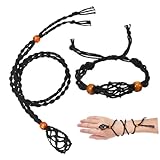 À la mode et polyvalent : le collier porte-cristal présente une couleur classique et une corde tissée, ce qui en fait un accessoire polyvalent qui peut être associé à n'importe quelle tenue, collier porte-pierre, support en cristal pour pierres