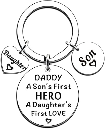 TTOVEN Dad Gifts from Daughter Son Daddy Gifts Keyring from Son Daughter Dad Father's Day Gifts Birthday Gift for Dad Daddy from Children
