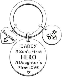 TTOVEN Dad Gifts from Daughter Son Daddy Gifts Keyring from Son Daughter Dad Father's Day Gifts Birthday Gift for Dad Daddy from Children