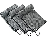 Pack of 3 Microfiber Golf Towel, Strong Absorbent Quality with Orange Petal Technology, Golf Towel f