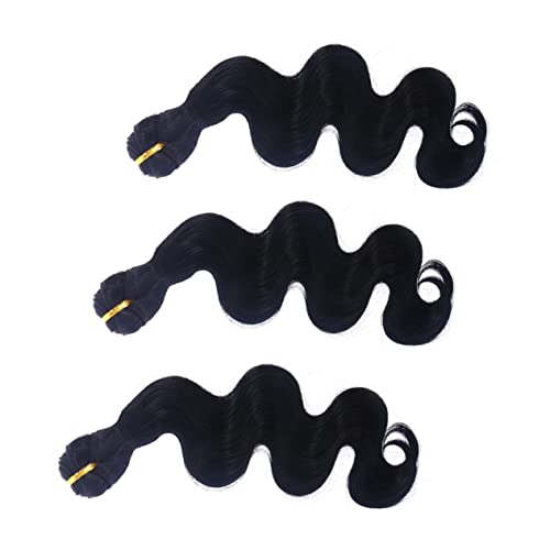 Mèches de cheveux ondulés synthétiques DOITOOL - Lot de 3 extensions tressées pour volume naturel