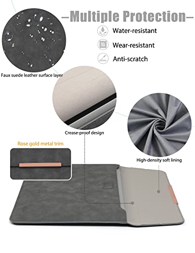 HYZUO 13 Inch Laptop Sleeve Case with Stand for MacBook Air 13 M5 A3449 M4 M3 M2 M1 2026-2018, 13" MacBook Neo 2026 A3404 - Image 3