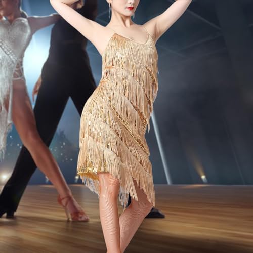 Robe à sequins grande taille confortable pour pratique de la danse - 4