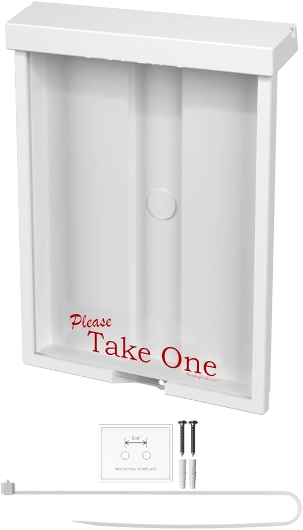 "Please Take One" Sturdy Real Estate Brochure Box - Holds 75, 8.5" x 11" Flyers