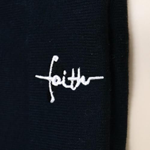 Satin Lined Knit Beanie Hat Women Embroidered Winter Hats for Women Men Silk Lining Soft Slouchy Warm Cuffed Beanie Hat (US, Alpha, One Size, Black) — view 3