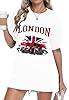 AIYINO Women's Crew Neck London T Shirt Unisex Short Sleeve Union Jack Tee Shirts Men's Casual England T Shirt for Men UK White M #1
