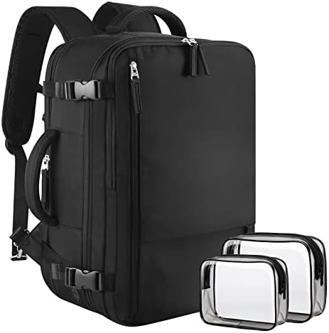 Sinaliy Large Travel Backpack for Women Men, 40L Carry On Backpack, 17 Inch Laptop Backpack, Waterproof Backpack, College Bookbag, Laptop Backpack, Backpack for Women, as Person Item Flight Approved