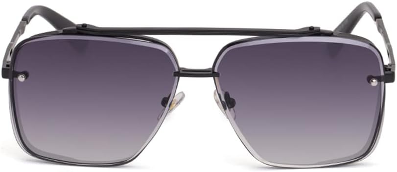 Dollger Oversized Square Aviator Sunglasses for Men Fashion Metal Frame Vintage Gradient Shades Sunglasses UV400 Protection