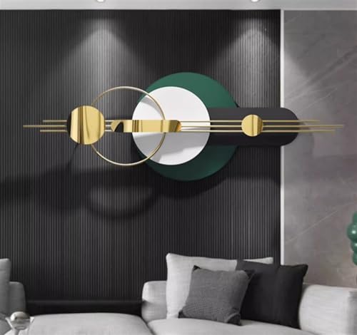 Décoration murale en fer et cuir géométrique pour salon - 7