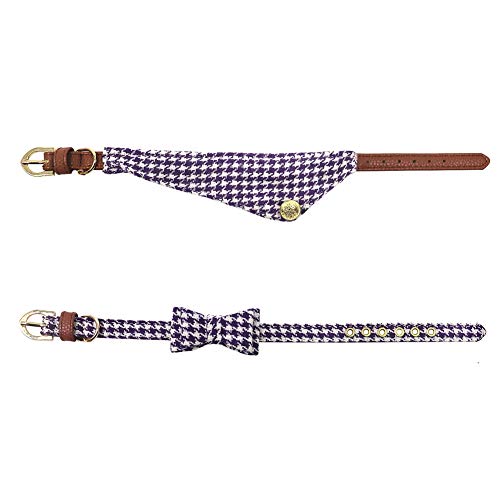 Mutocar Bow Tie Dog Collar And Leash Set 3Pcs - Size Adjustable, Soft Cute Cotton Leash Seat Belt Suitable, For Small And Medium-Sized Cats And Dogs #TOP2