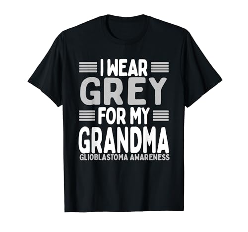 Grey Ribbon Grandmother Glioblastoma Awareness Grandmom T-Shirt