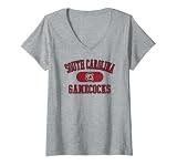 Womens South Carolina Gamecocks Varsity Logo Officially Licensed V-Neck T-Shirt