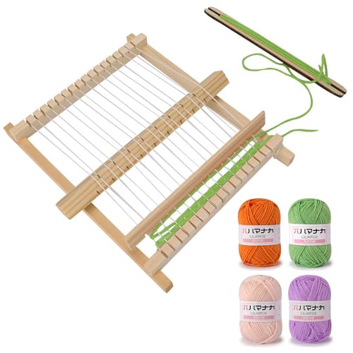 MEIYAXINWIN Webrahmen für Kinder, Holz Webrahmen 21x16.5cm, Kreatives...