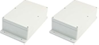 BestTong ABS Plastic Junction Box Dust-Proof Waterproof IP65 Indoor Outdoor Electrical Enclosure Box Universal Project Enclosure with Fixed Ear Grey 230mmx150mmx85mm 9 x 5.9 x 3.3 Inches (Pack of 2)